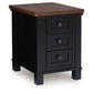 Wildenauer - Brown / Black - Chair Side End Table