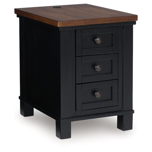 Wildenauer - Brown / Black - Chair Side End Table