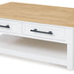 Ashbryn - White / Natural - Rectangular Cocktail Table