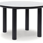 Xandrum - Black - Round Dining Room Table