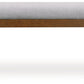 Lyncott - Gray / Brown - Large Upholstered Dining Room Bench