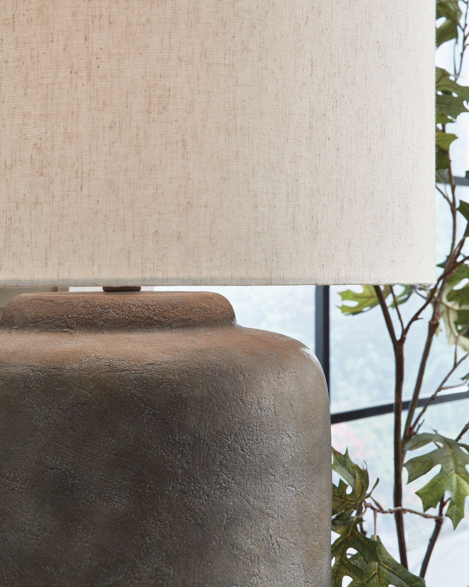 Zandophen - Metal Table Lamp - Antique Gray - Fraser Furniture & Mattresses