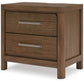 Cabalynn - Light Brown - Two Drawer Night Stand