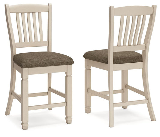 Bolanburg - Upholstered Barstool (Set of 2) - Beige - Fraser Furniture & Mattresses