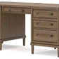 Roanhowe - Brown - 3 Pc. - Home Office Desk, Bookcase, Swivel Desk Chair