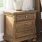 Feddinger - Two Drawer Night Stand - Medium Brown