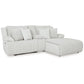 Top Tier - Alloy - 3-Piece Reclining Sectional Sofa With Raf Chaise - Fabric