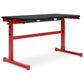 Lynxtyn - Red / Black - Adjustable Height Desk