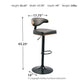 Bellatier - Brown / Black - Tall Uph Swivel Barstool