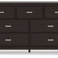 Covetown - Dresser - Dark Brown - Fraser Furniture & Mattresses
