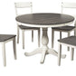 Nelling - White / Brown / Beige - 6 Pc. - Dining Room Table, 4 Side Chairs