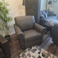 Austin All Leather Recliner – Grey Leather Comfort Chair - Floor Model Only