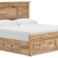 Makidern - Panel Storage Bed With Under Bed Storage Unit And Storage Footboard