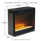 Entertainment Accessories - Fireplace Insert Glass/Stone - Black