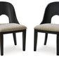 Rowanbeck - Gray / Black - Dining Upholstered Side Chair (Set of 2)