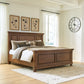 Zackaryn - King Panel Bed - Warm Brown
