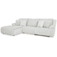 Top Tier - Alloy - 3-Piece Sectional Sofa With LAF Press Back Chaise