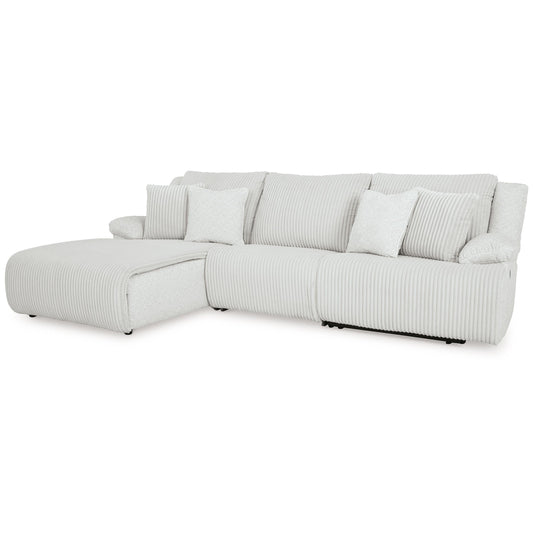Top Tier - Alloy - 3-Piece Sectional Sofa With LAF Press Back Chaise