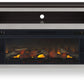 Darborn - Gray / Brown - 88" TV Stand With Electric Infrared Fireplace Insert