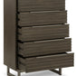 Arkenton - Grayish Brown / White - Five Drawer Chest