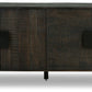 Kevmart - Grayish Brown / Black - Accent Cabinet