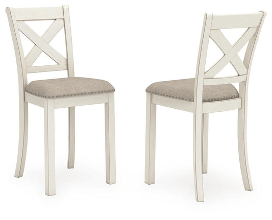 Robbinsdale - Upholstered Barstool (Set of 2) - Antique White - Fraser Furniture & Mattresses