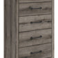 Graystorm - Brown Gray - Five Drawer Chest