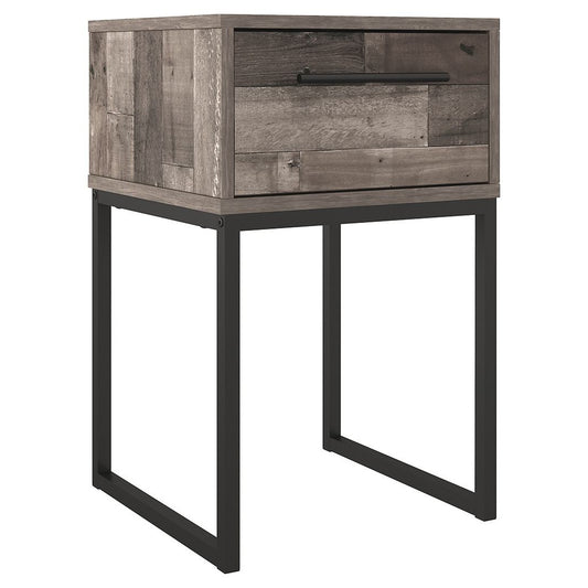 Neilsville - Black / Gray - One Drawer Night Stand