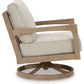 Hallow Creek - Driftwood - Swivel Lounge With Cushion