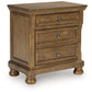 Feddinger - Medium Brown - Two Drawer Night Stand