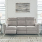 Barnsana - Power Reclining Sofa - Fabric - Ash