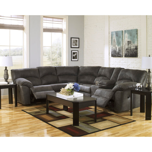 TAMBO 2 PIECE RECLINING SECTIONAL - PEWTER