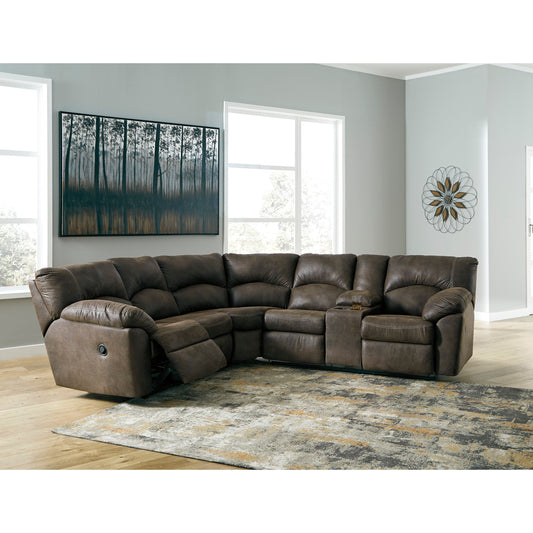 TAMBO 2 PIECE RECLINING SECTIONAL - CANYON