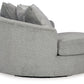Casselbury - Oversized Swivel Accent Chair - Cement