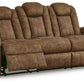 Wolfridge - 2 Pc. - Power Reclining Sofa, Power Reclining Loveseat With Console - Brindle
