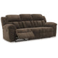 Frohn - Chocolate - Reclining Sofa - Fabric