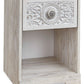 Paxberry - One Drawer Night Stand - Open Cubby - Whitewash