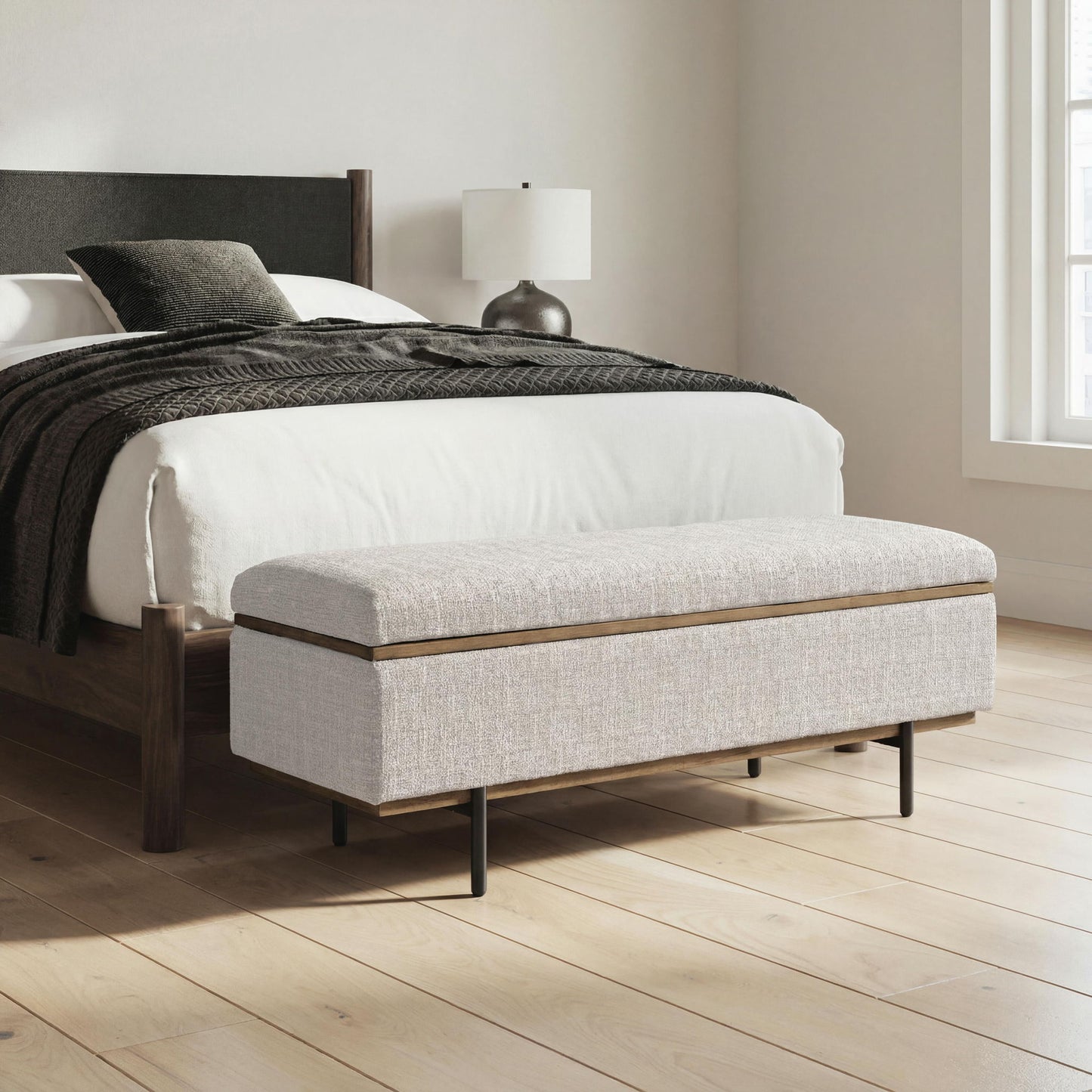 Dettaford Next-Gen Nuvella - Storage Bench - Stone