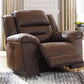 Stoneland - Power Rocker Recliner - Faux Leather - Chocolate