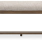Cabalynn - Large Uph Dining Room Bench - Oatmeal / Light Brown