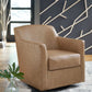 Bradney - Tumbleweed - Swivel Accent Chair - Leather Match