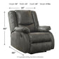 Bladewood - Slate - Zero Wall Recliner - Faux Leather