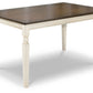 Whitesburg - Brown / Cottage White - Rectangular Dining Room Table