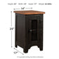 Valebeck - Black / Brown - Chair Side End Table