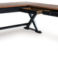 Wildenauer - Brown / Black - Home Office Desk And Return