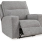Biscoe - Power Recliner /Adj Headrest - Pewter