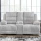 Rhines Falls - Double Reclining Power Loveseat With Console - Alloy