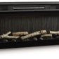 Entertainment Accessories - Fireplace Insert With Faux Birch Log Set - Black