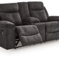 Brysonview - Double Reclining Loveseat With Console - Charcoal