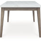 Loyaska - White / Brown - Rectangular Dining Room Table